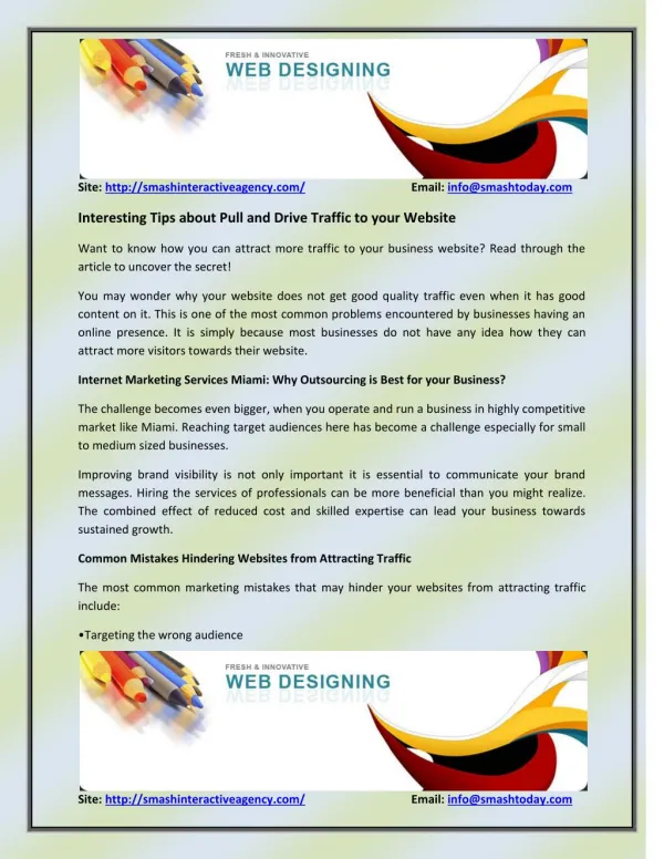 Interesting Tips about Pull and Drive Traffic to your Website