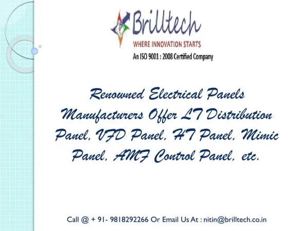 AMF Control Panel Manufacturers India, Wholesalers