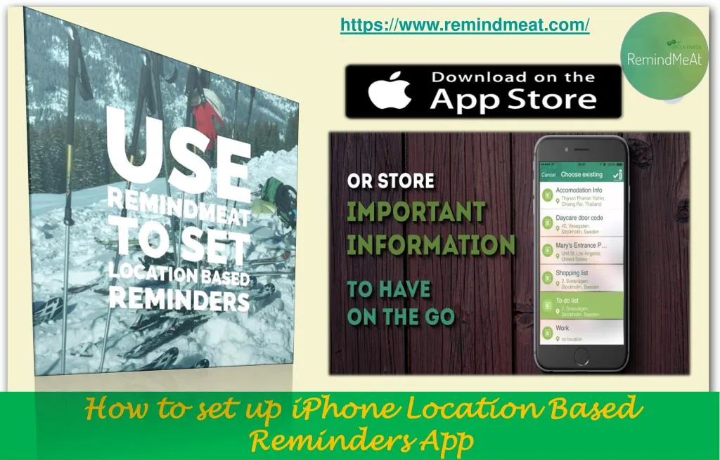 how to set up iphone location based reminders app