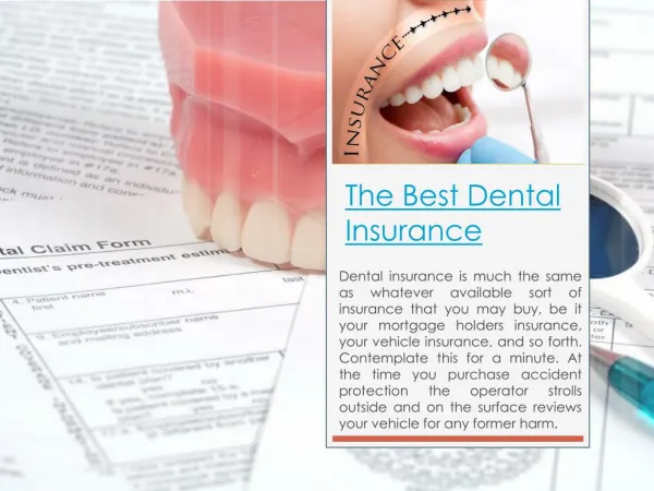 Dental Insurance Comparison