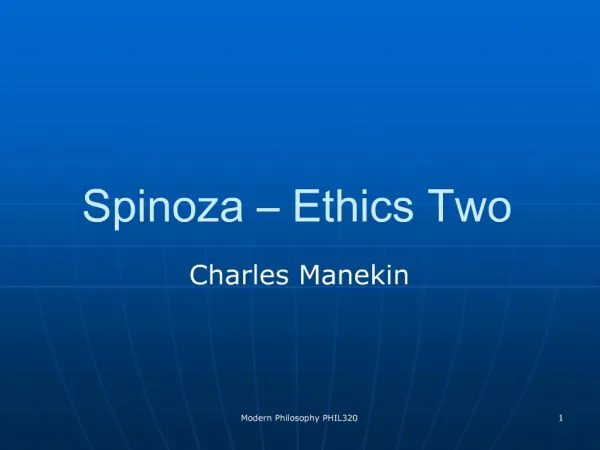 Spinoza Ethics Two