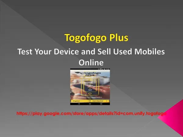 Togofogo plus- An app used to sell and check your device