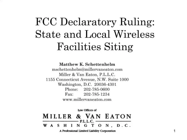 FCC Declaratory Ruling: State and Local Wireless Facilities Siting