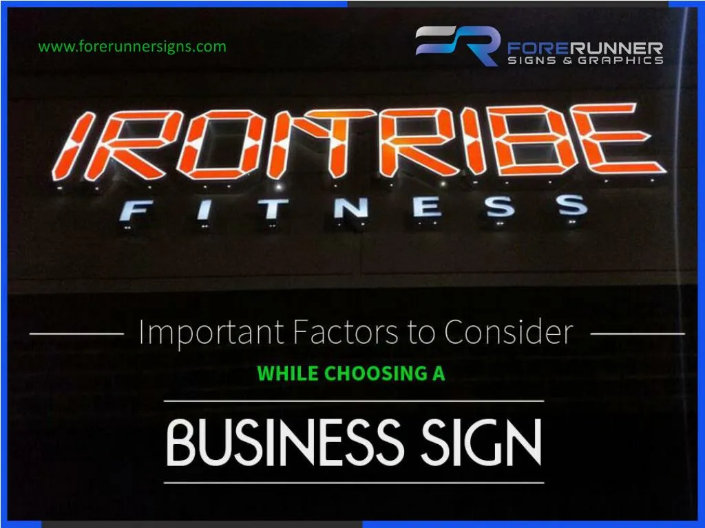 important factors to consider while choosing a business sign