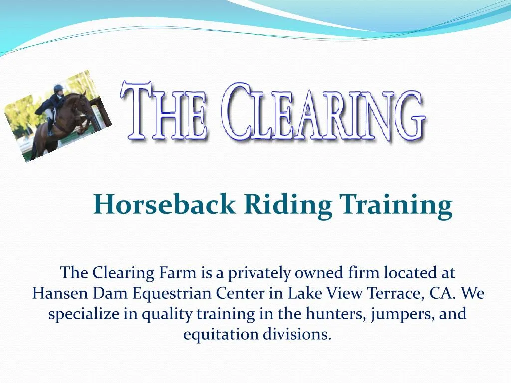 horseback riding training
