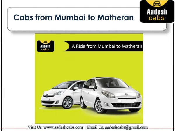 Cabs from Mumbai to Matheran | Taxi from Mumbai to Matheran | Aadesh Cabs