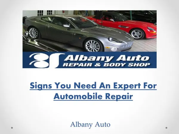 5 Signs You Need An Expert For Automobile Repair