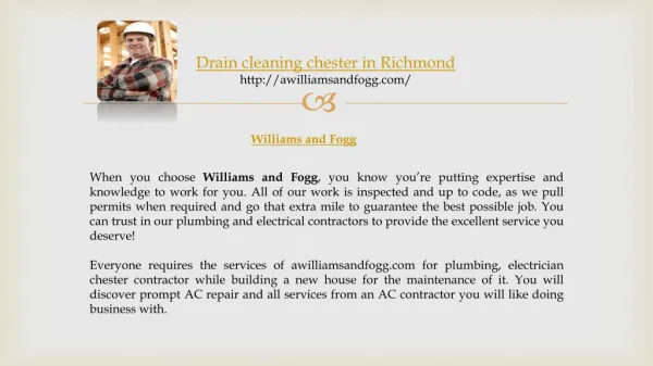 drain cleaning chester in richmond