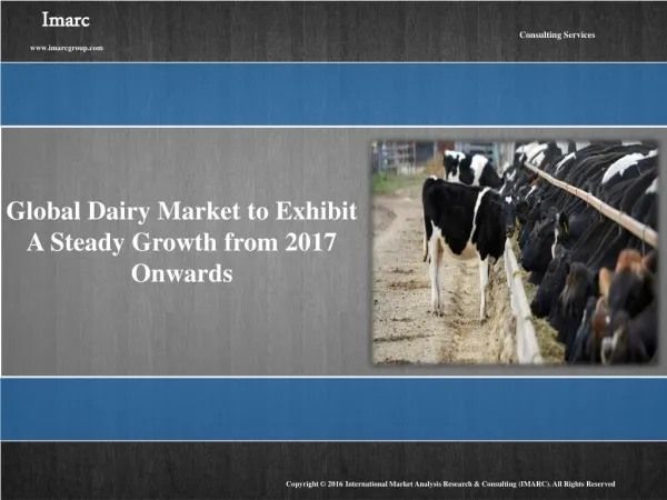 Global Dairy Market Worth US$ 584.8 Billion in 2015