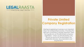 Private Limited Company - slide 1