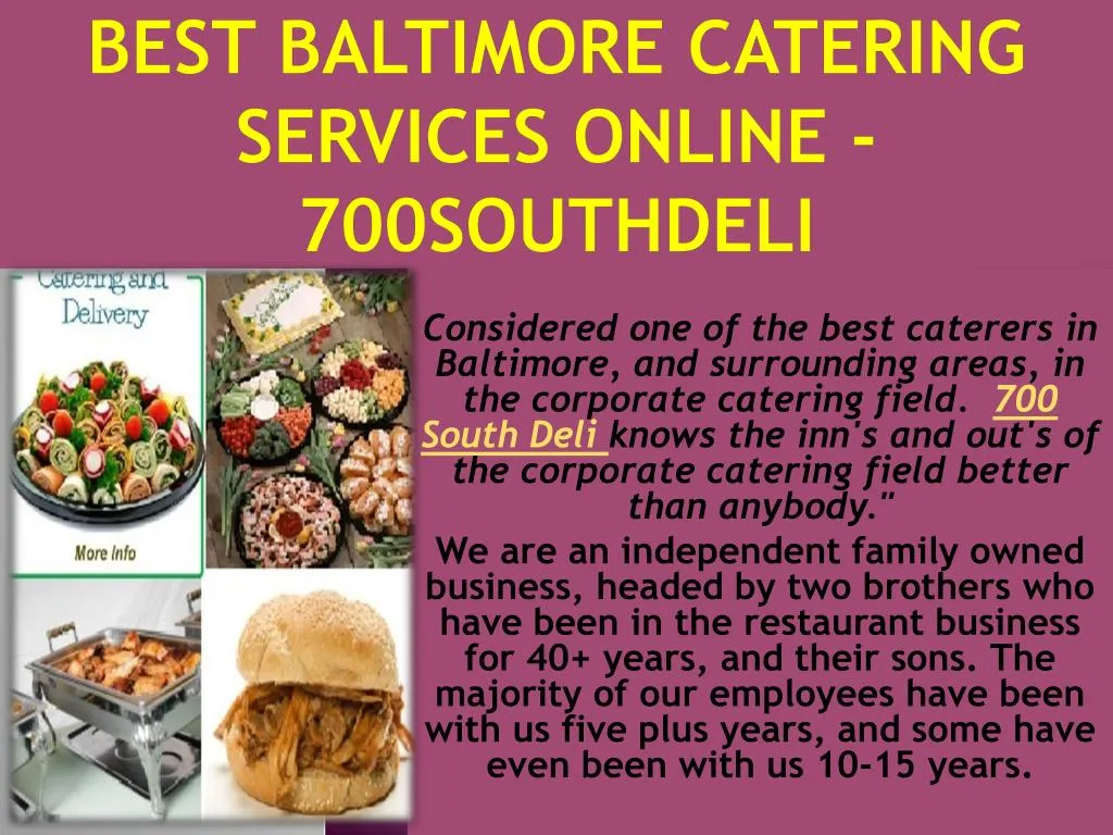 best baltimore catering services online 700southdeli
