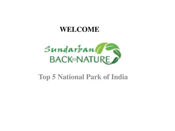 Know Top 5 National Park in India