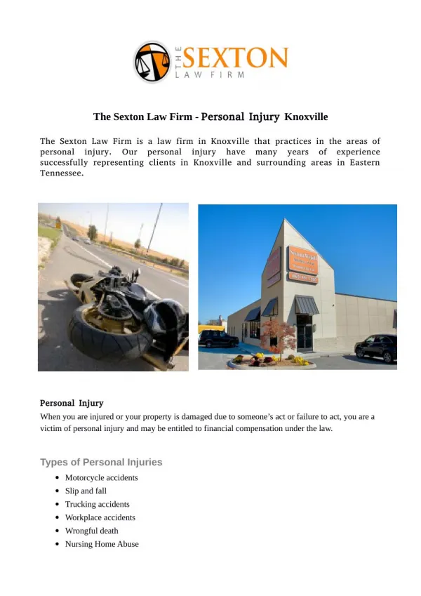 The Sexton Law Firm - Personal Injury Knoxville