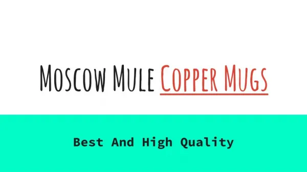 Best Moscow Mule Copper Mugs For Sale