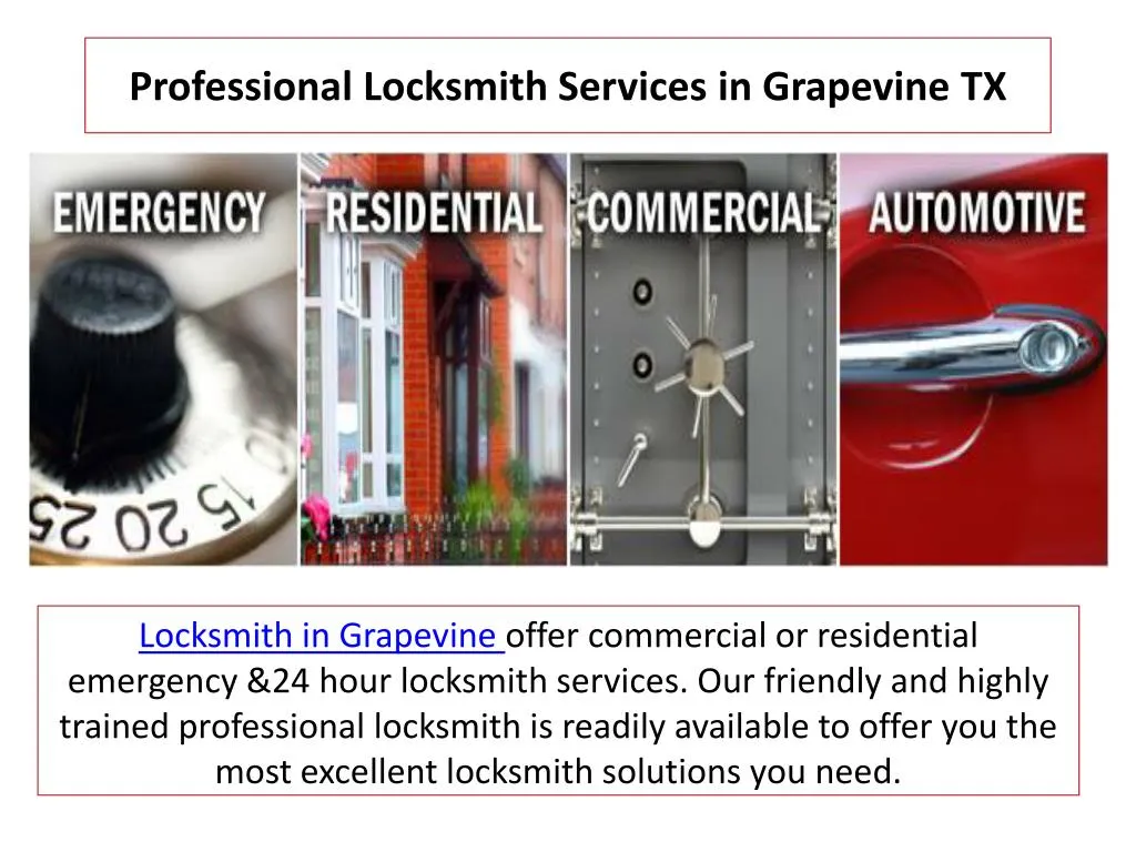 professional locksmith services in grapevine tx
