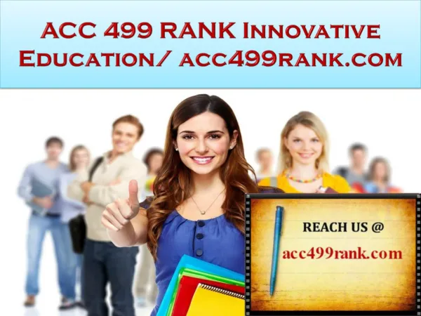 ACC 499 RANK Innovative Education / acc499rank.com