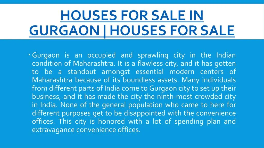 houses for sale in gurgaon houses for sale