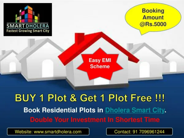 Residential pots Investment scheme in Dholera SIR