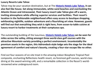 Lake Tahoe Vacation Rentals - slide 1
