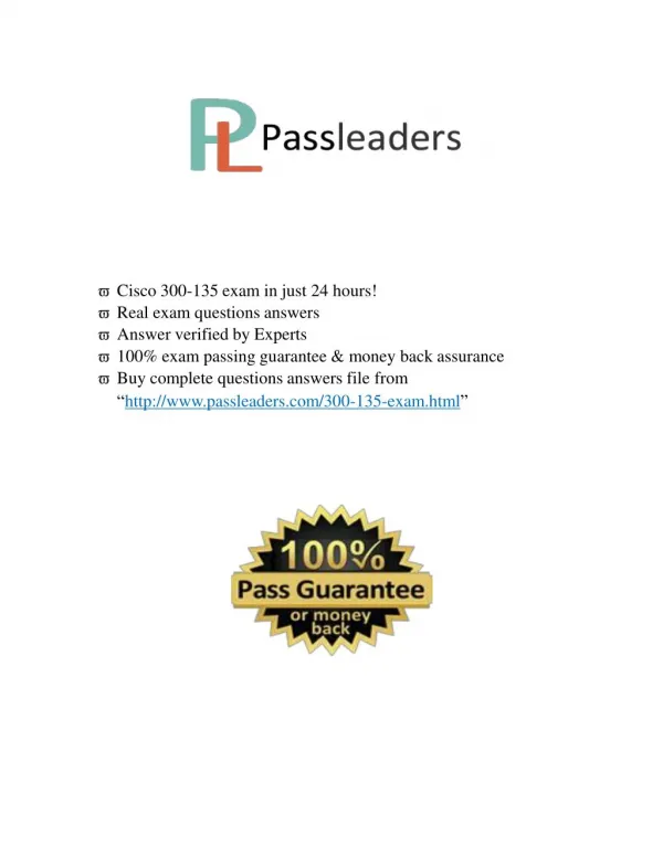 Passleader 300-135 Dumps