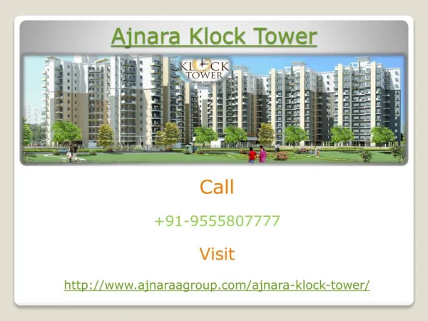 Ajnara Klock Tower Ultra Modern Project
