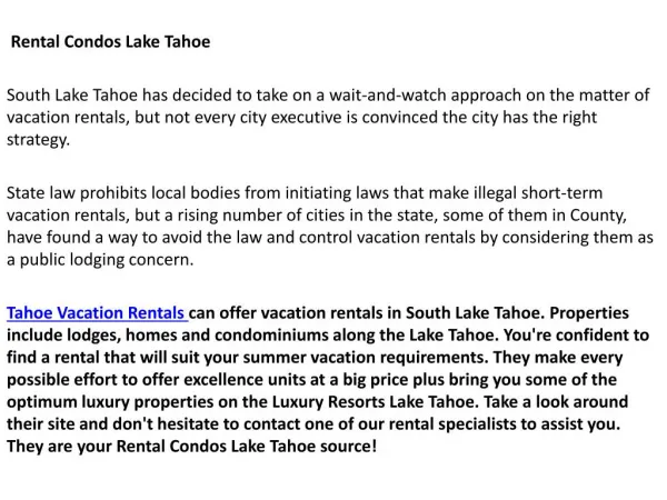 Lakeside Gondola Lodge