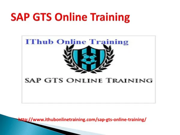 The Best SAP GTS Online Training | SAP GTS Tutorial.
