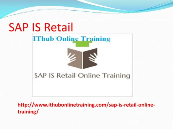 The Best SAP IS Retail Online Training | SAP IS Retail Tutorial.
