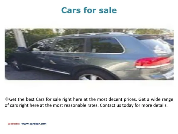 Cars for sale