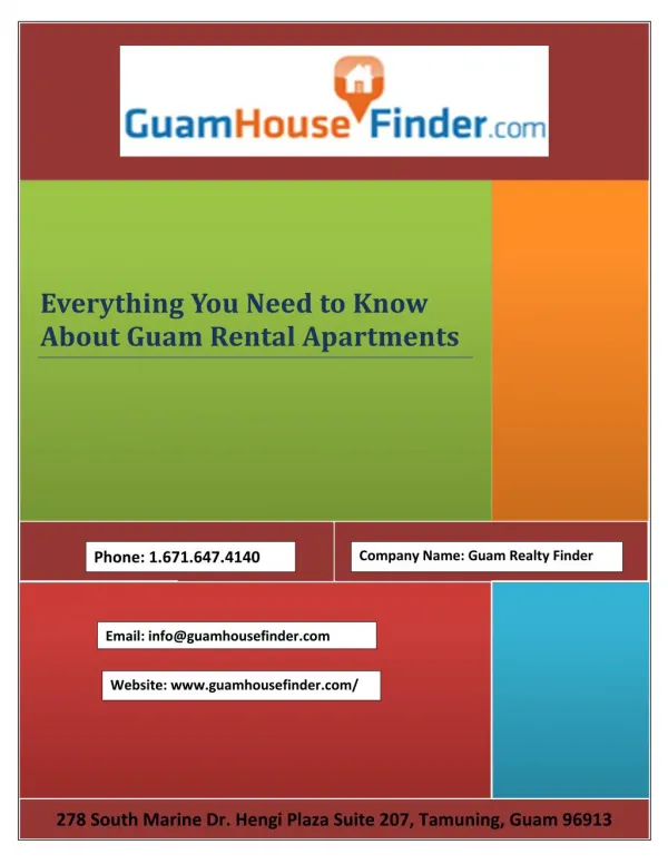 Everything You Need to Know About Guam Rental Apartments