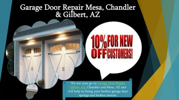 Garage Door Repair & Installation Services - Gilbert AZ