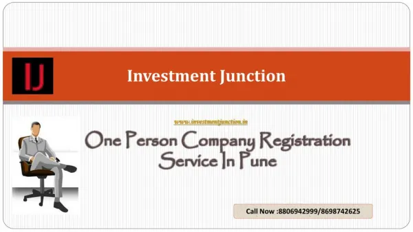 One person company registration Service in Pune