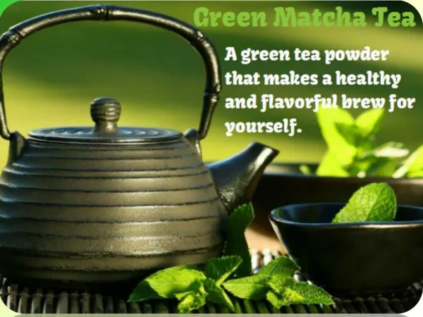 Some Health Benefits of Green Matcha Tea Shared by Craig Hochstadt