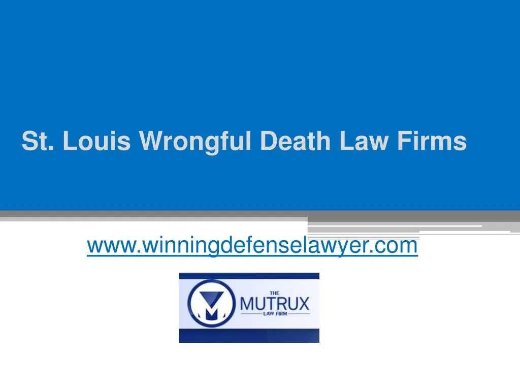st louis wrongful death law firms