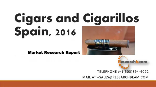 Cigars and Cigarillos Spain, 2016