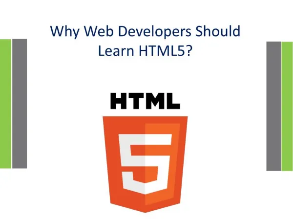 Why Web Developers Should Learn HTML5?