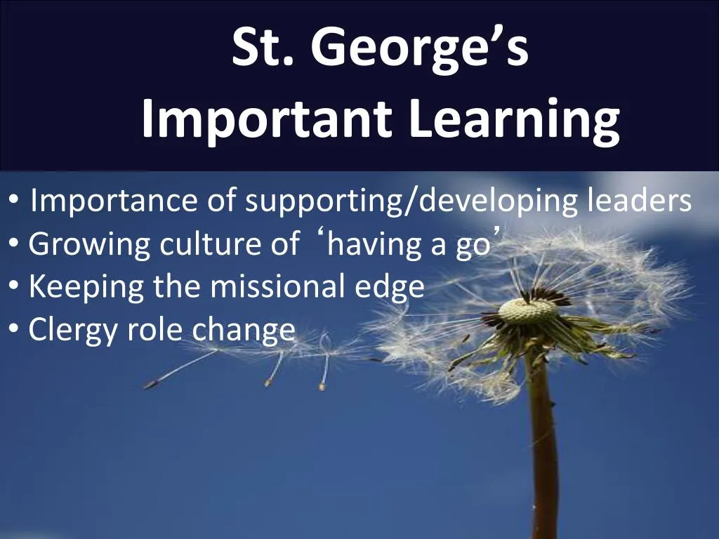 st george s important learning