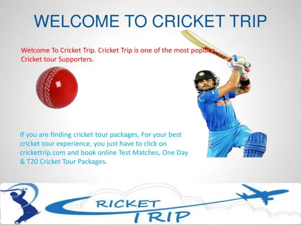 Book Cricket Tour Packages With Crickettrip.com