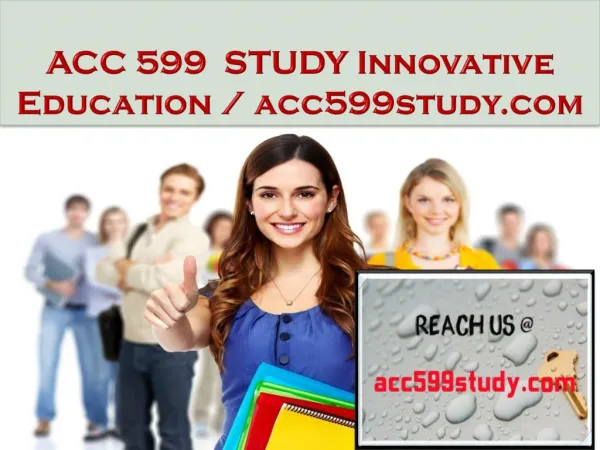 ACC 599 STUDY Innovative Education / acc599study.com