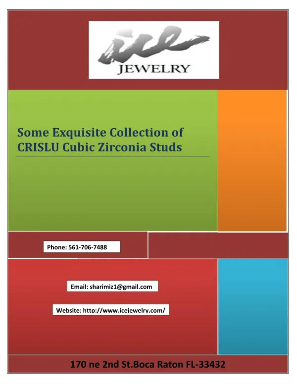 Some Exquisite Collection of CRISLU Cubic Zirconia Studs