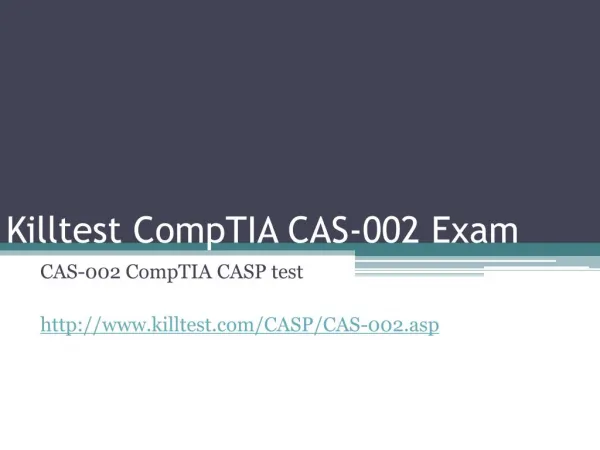 CompTIA CAS-002 Study Guide Killtest