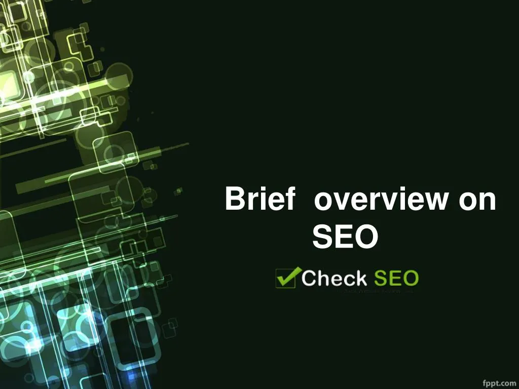 brief overview on seo