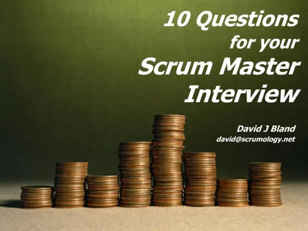 10 Questions for your Scrum Master Interview