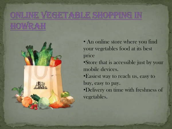 Online vegetable shopping in Howrah