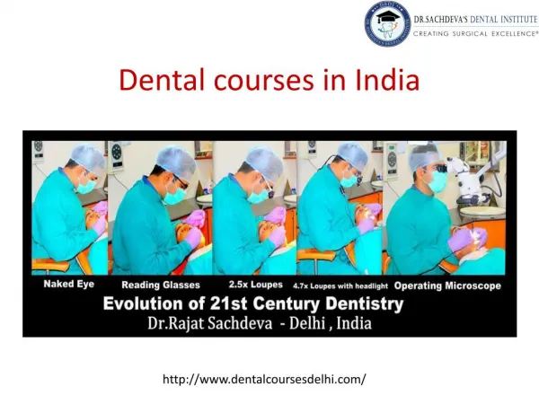 Dental courses in India