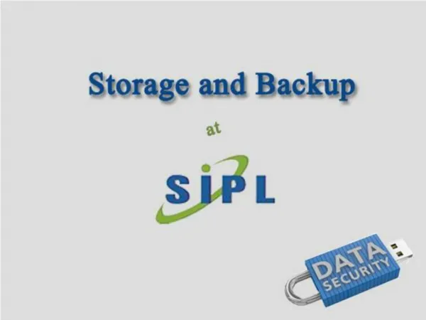 Storage Device and Backup at Silica Infotech Pvt Ltd.