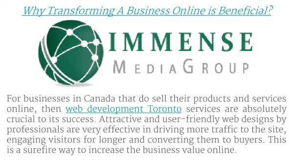 Why Transforming A Business Online is Beneficial?