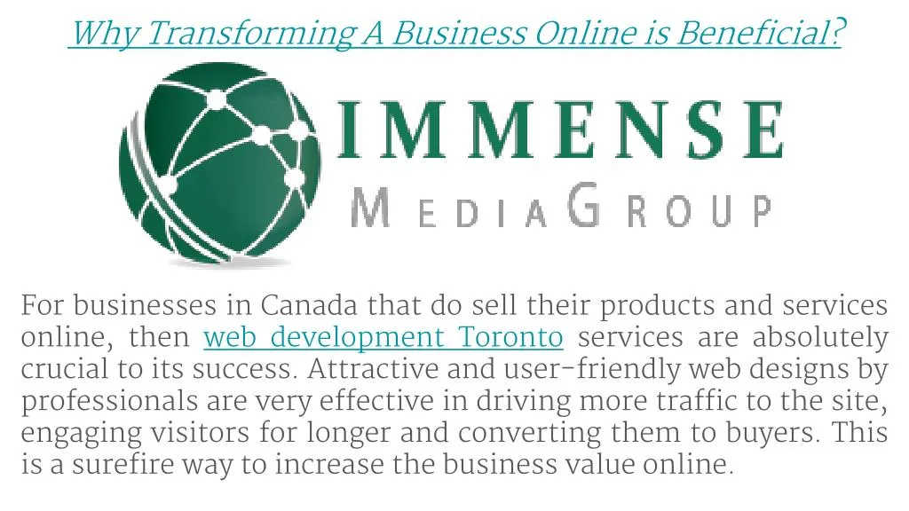 why transforming a business online is beneficial