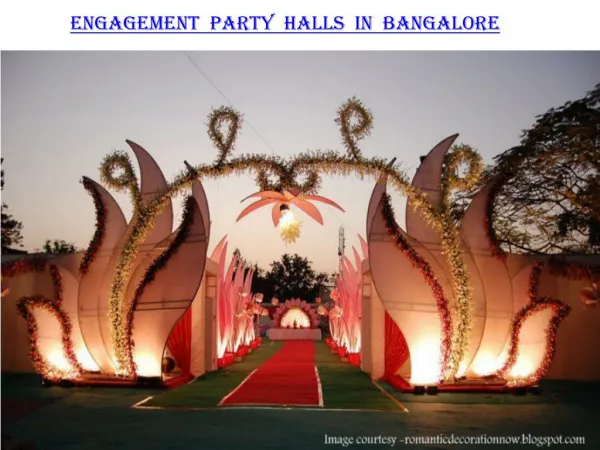 Engagement party halls in Bangalore