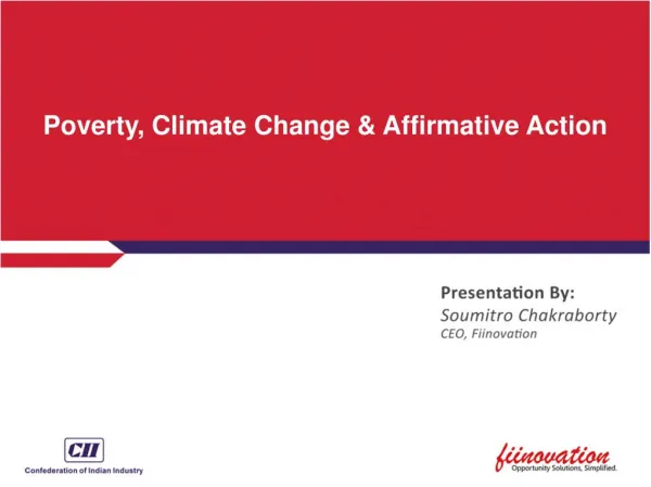Fiinovation webinar on Poverty,Climate Change & Affirmative Action